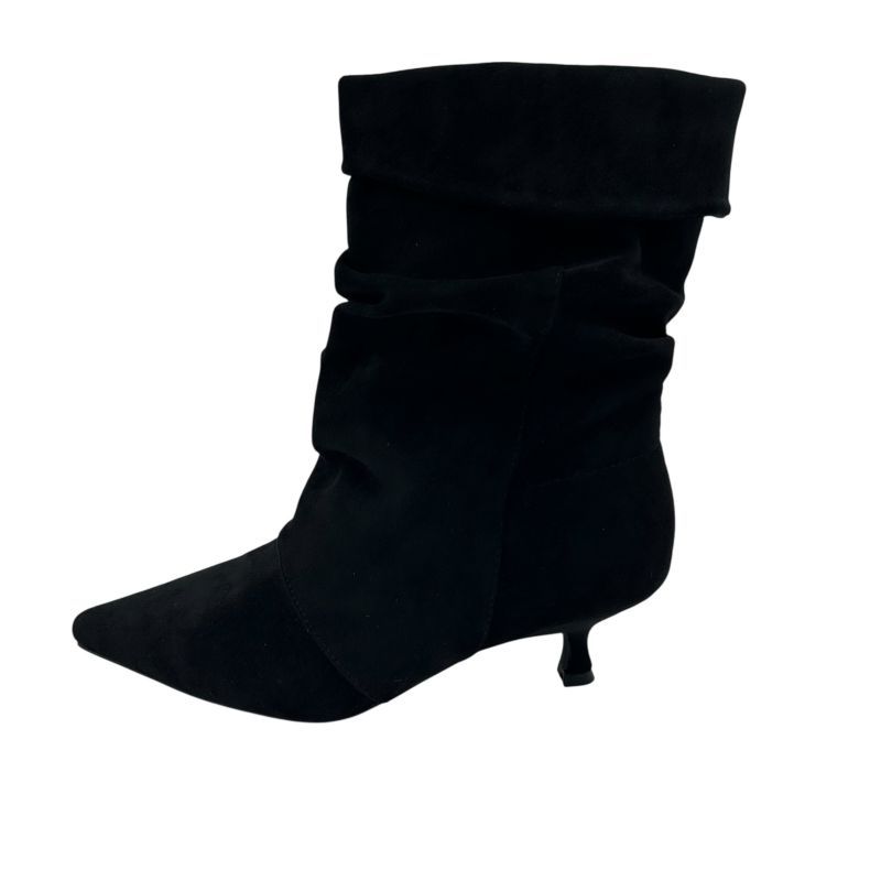 Φωτογραφία από Μποτάκι σουέτ μαύρο kitten heel