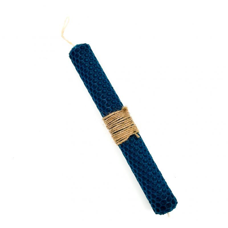 Φωτογραφία από Χειροποίητη Πασχαλινή Λαμπάδα από αγνό μελισσοκέρι μπλε