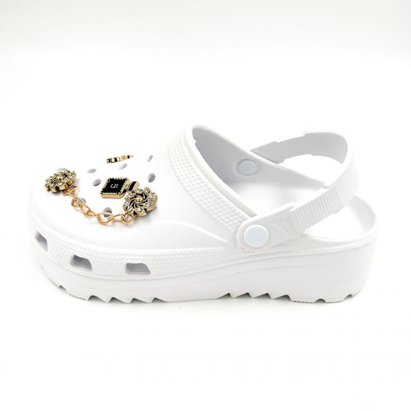 Φωτογραφία από Παντόφλες σαμπό τύπου Crocs λευκό