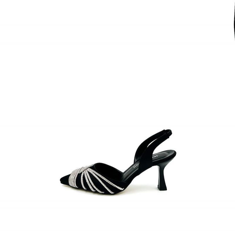 Φωτογραφία από Γόβα slingback μαύρη με στρας